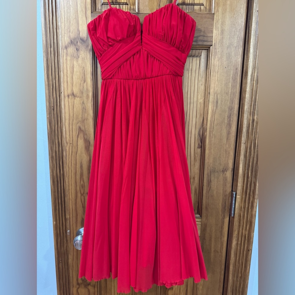 ASOS Vibrant Red Midi Dress
